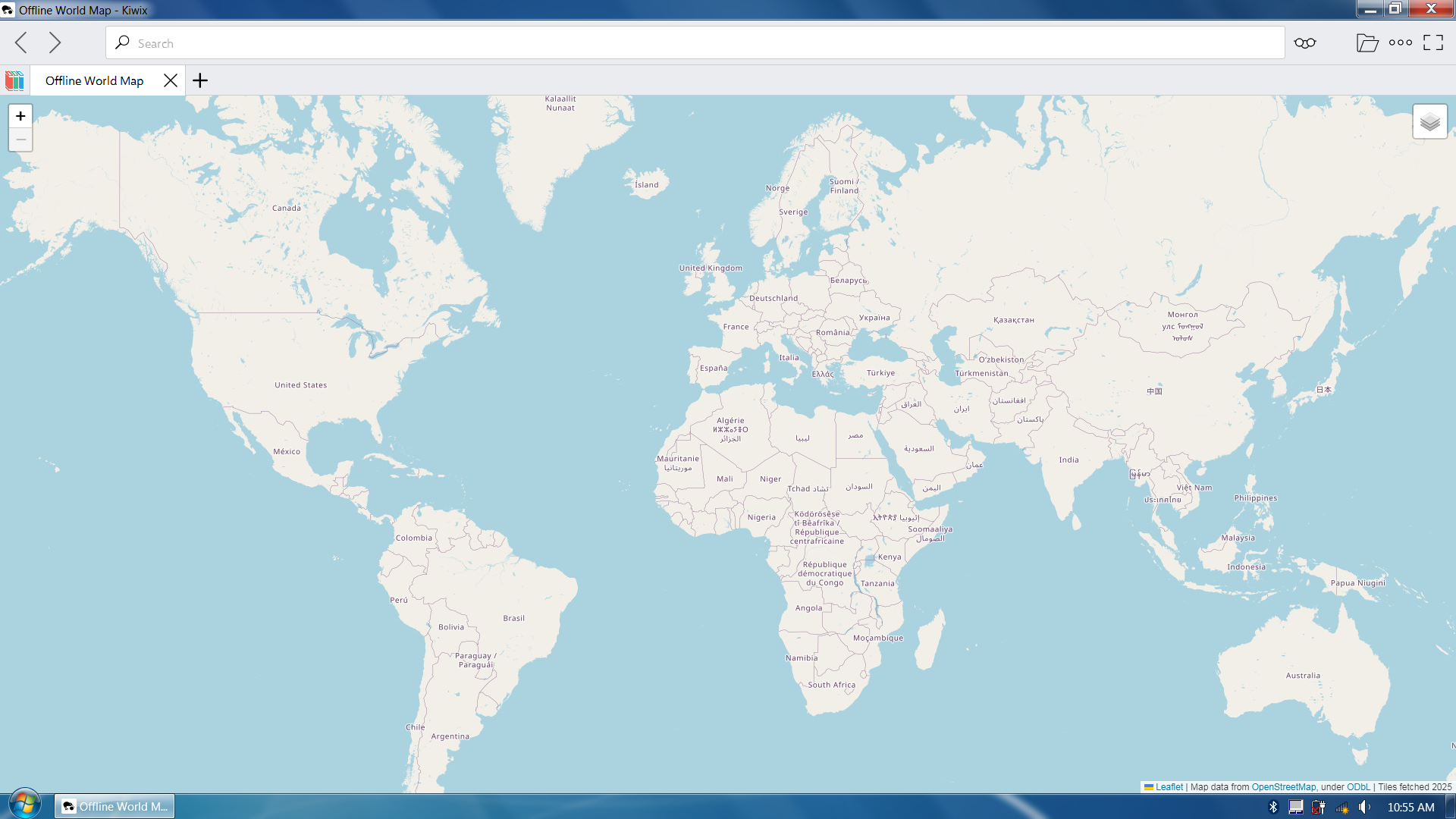 Offline world map – global view