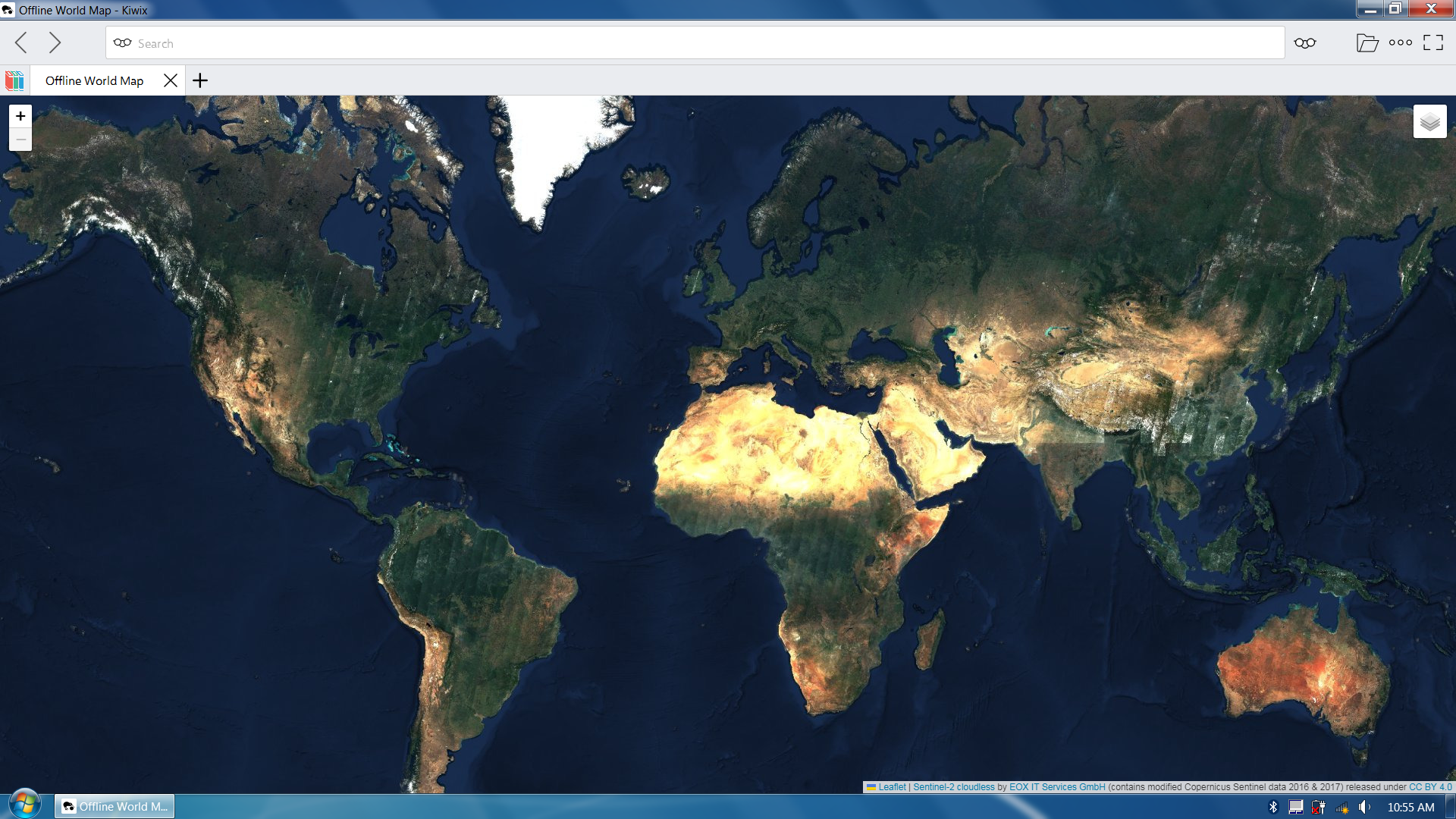 Offline satellite imagery – global view